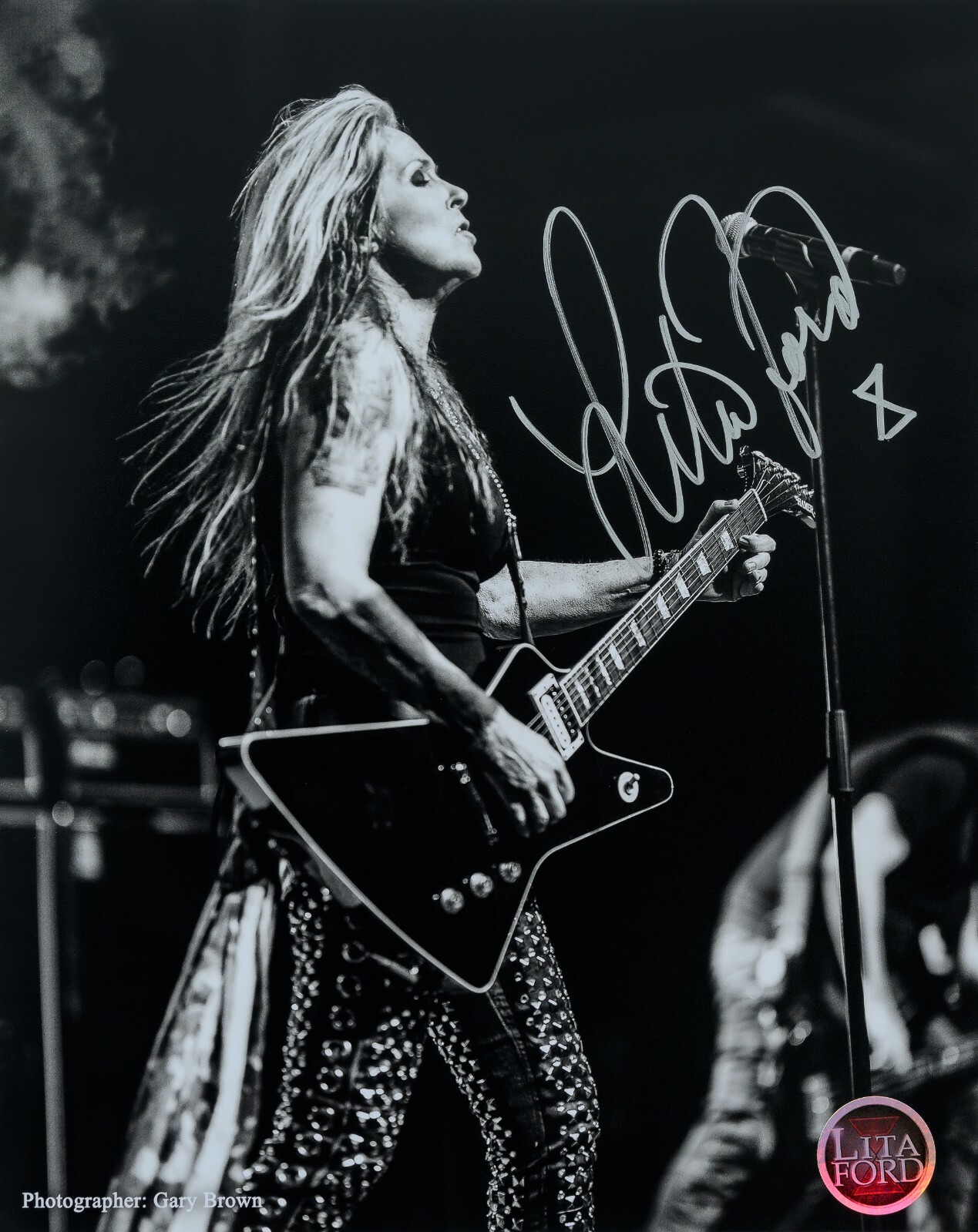 Lita Ford Hand Signed 8\