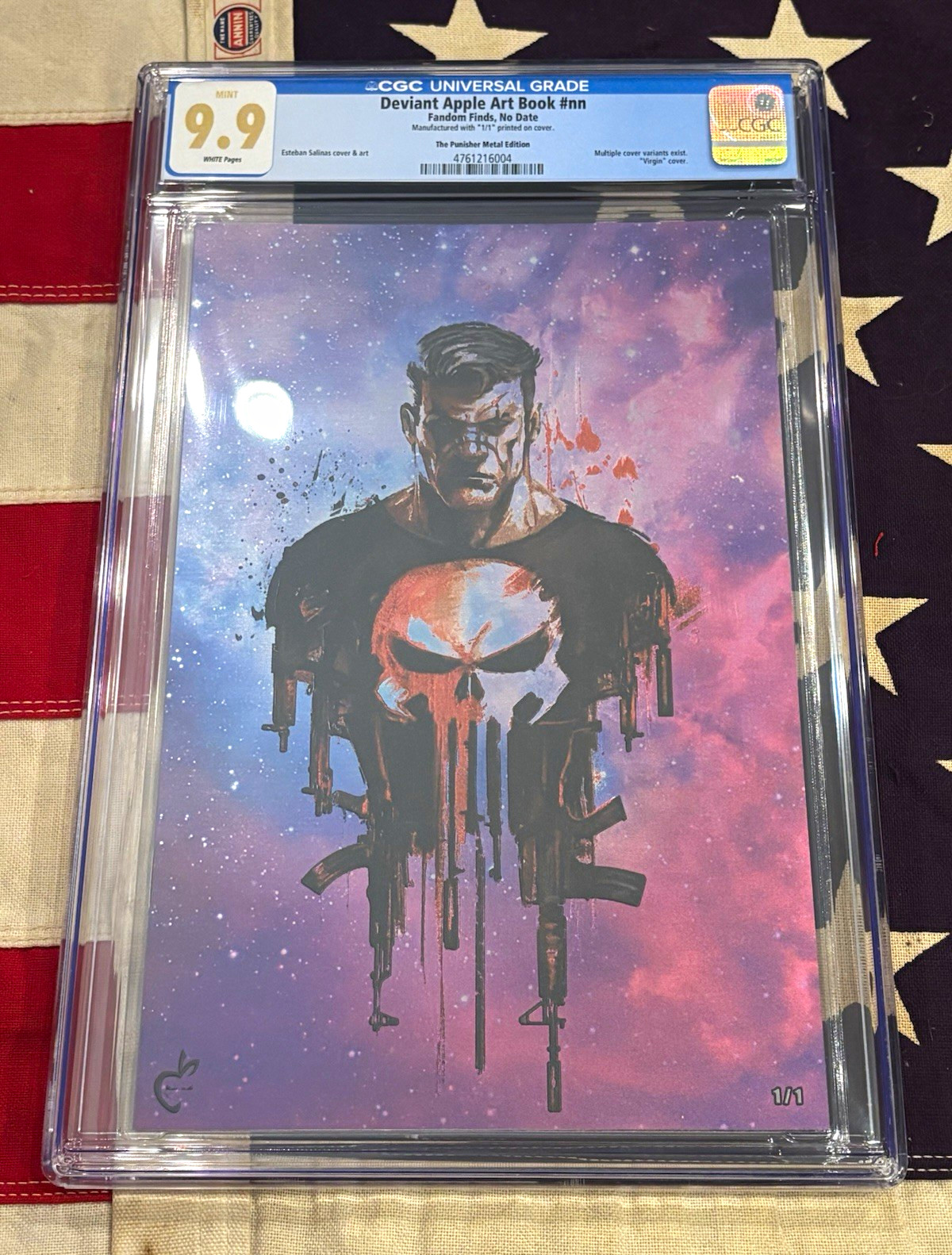 🔥🔥Punisher Marvel CGC 9.9 MINT🔥 Metal Cover 1 of 1  