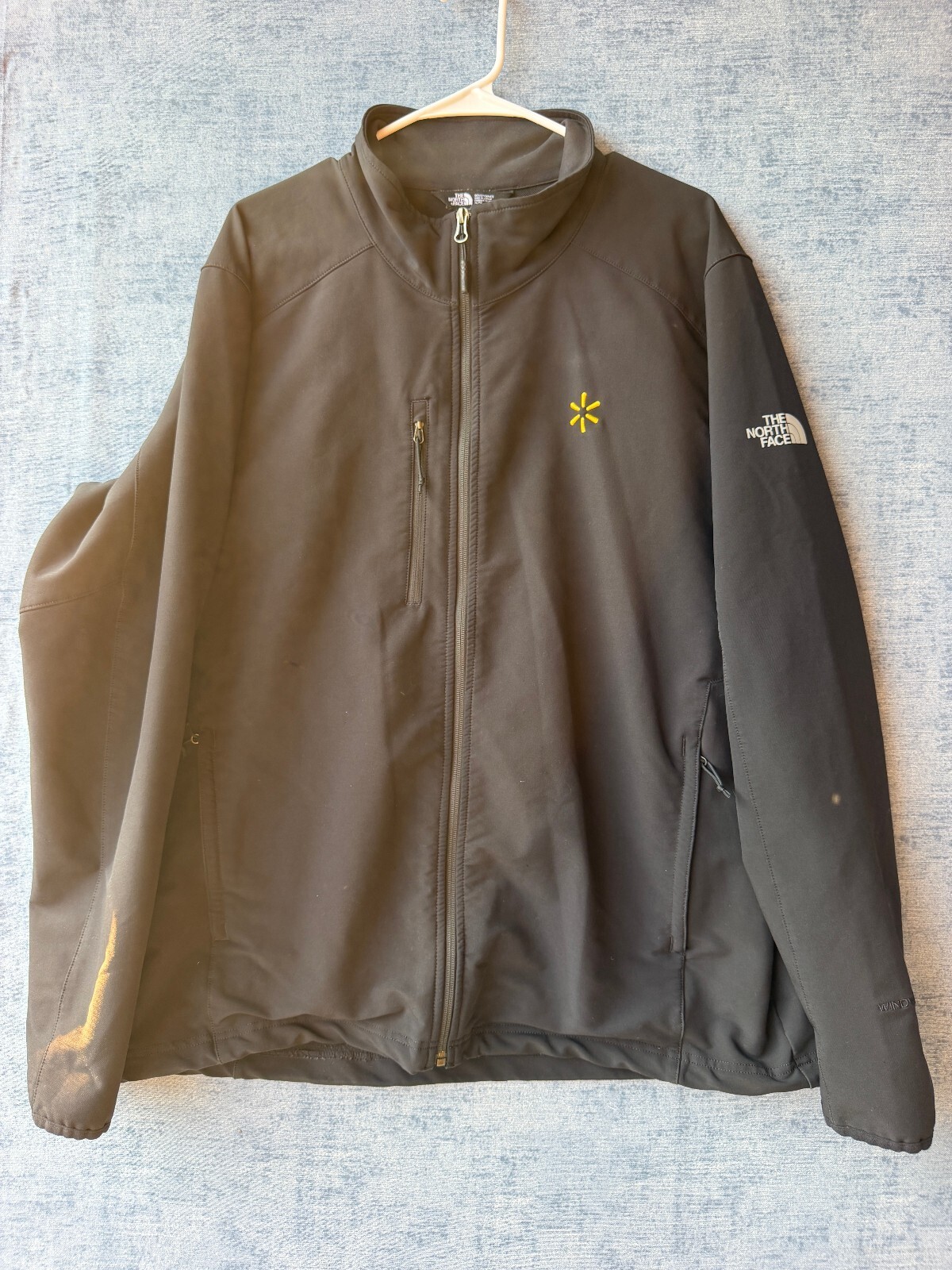 The North Face x Walmart Men’s Black Full Zip Jacket Yellow Logo Size XL