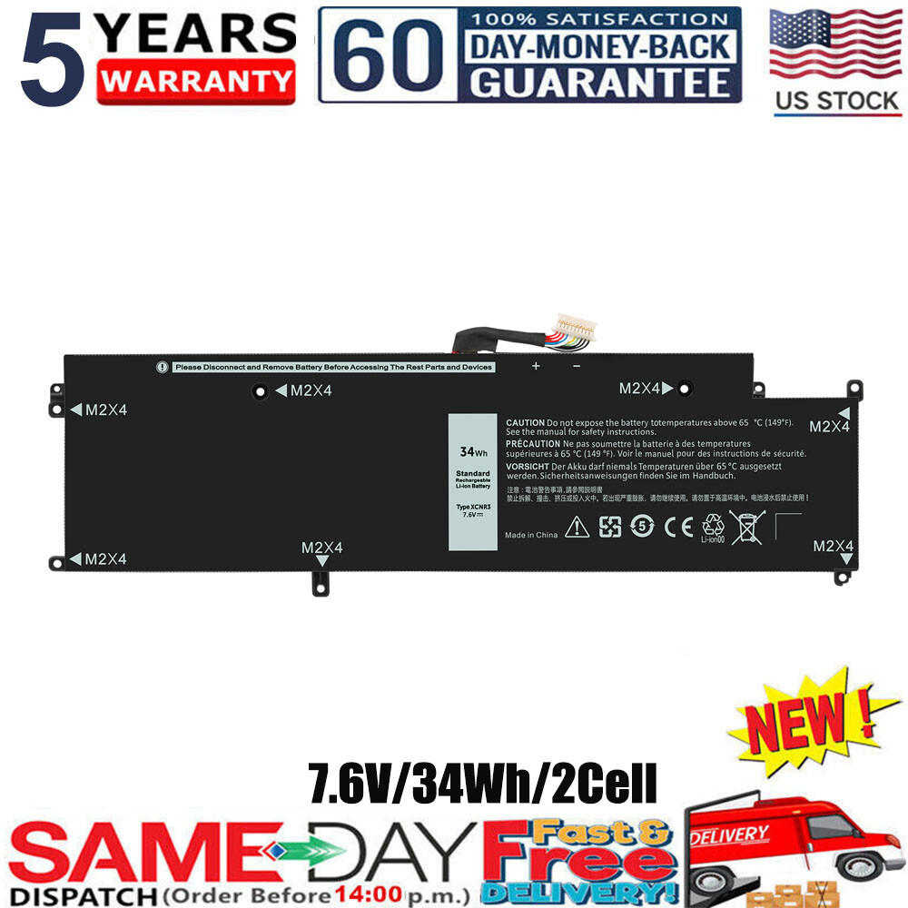 XCNR3 Laptop Battery for Dell Latitude 13 7370 E7370 Series WY7CG MH25J 34Wh