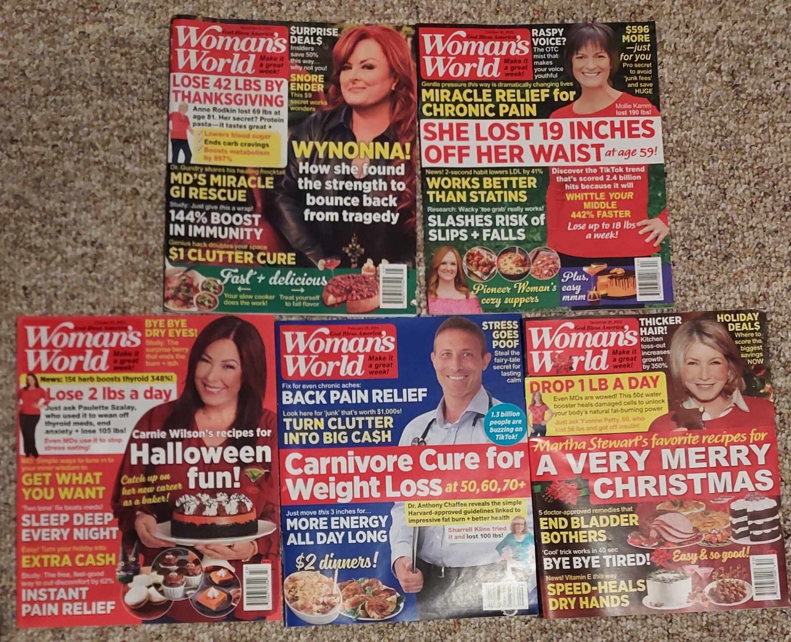 Woman\'s World Magazine Lot of 5 Magazines,  *Brand New*