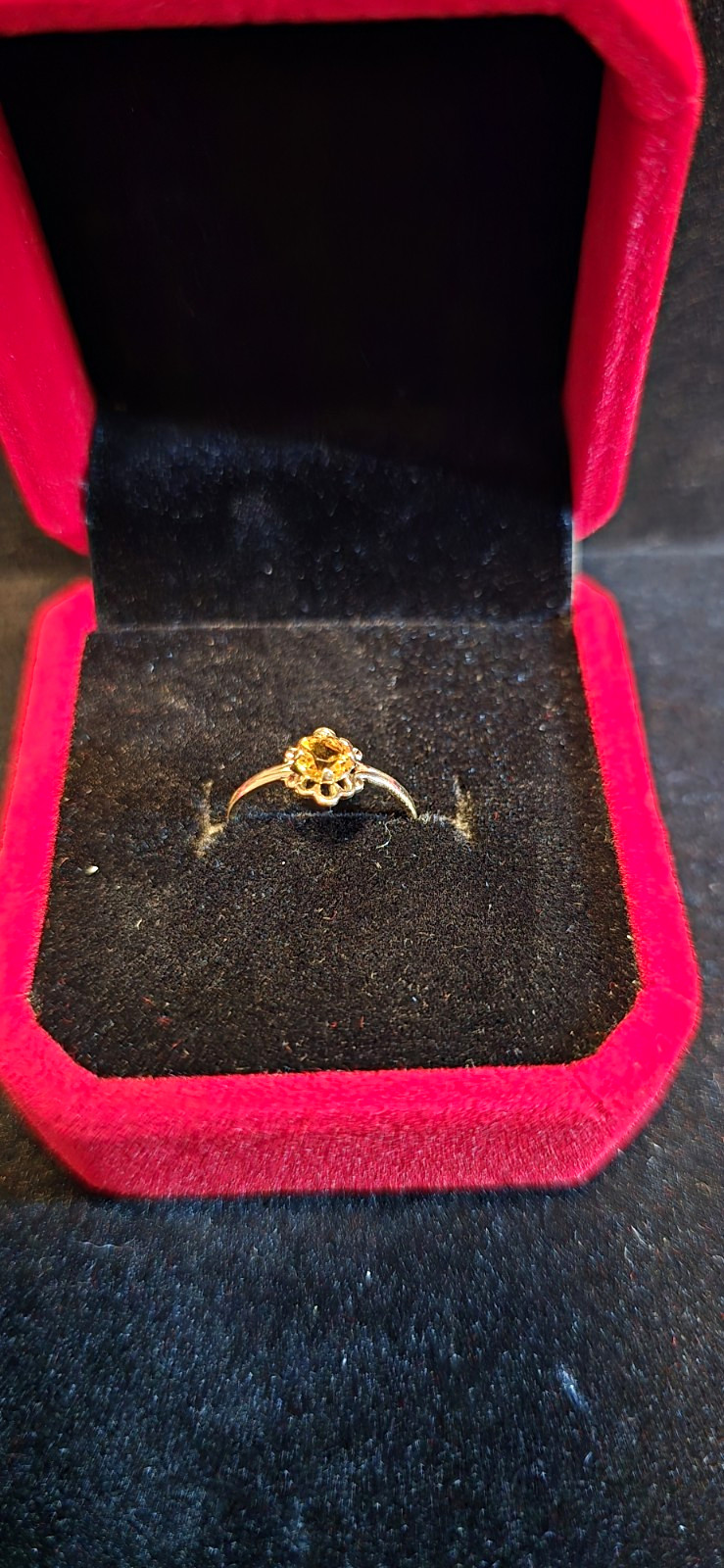 Vintage PSCO 10K Yellow Gold Round Citrine Prong Set Ring Size 2.5 Signed Vintage PSCO 10K Yellow Gold Round Citrine Prong Set Ring Size 2.5 Signed