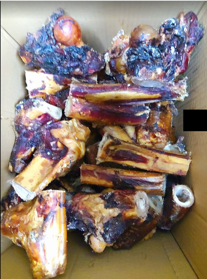 Smoked Wild Game Bones for Large Dogs - 3 Pounds