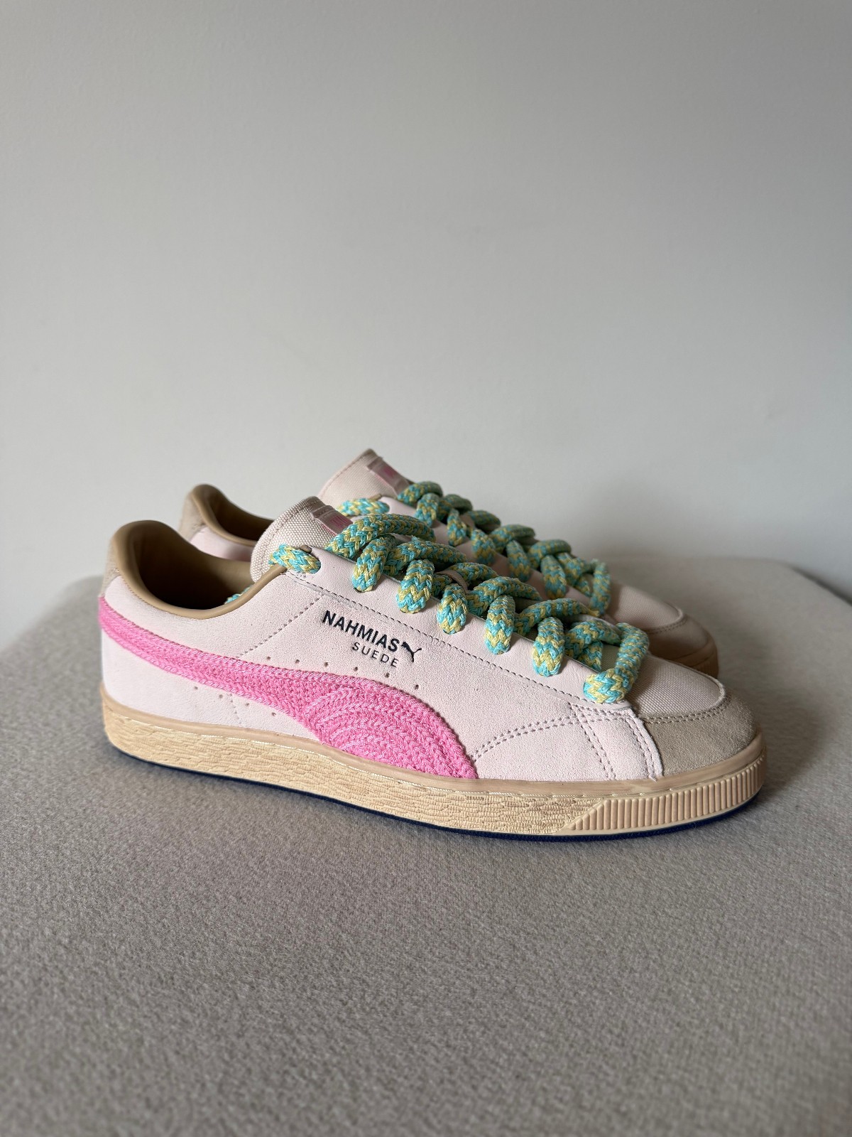 Nahmias x Puma Suede Crochet - Size 14 - Pink - NEW