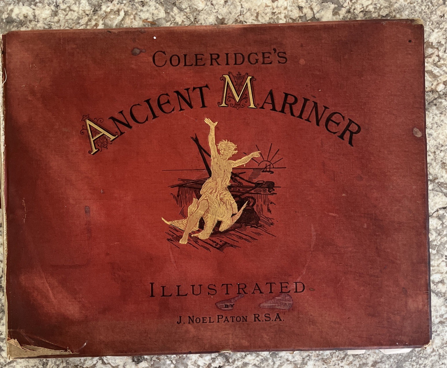 Coleridge\'s Ancient Mariner Illustrated by J. Noel Paton RSA Hardcover Book Raw
