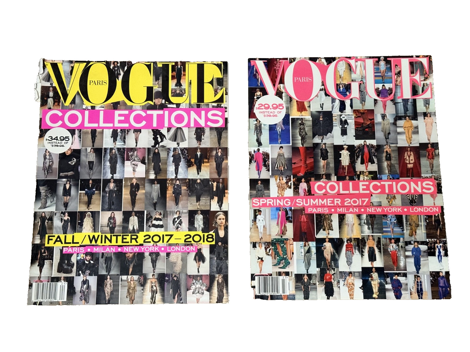 2 Vogue Collections Paris Fashion Magazines Spring/Summer & Fall/Winter 2017