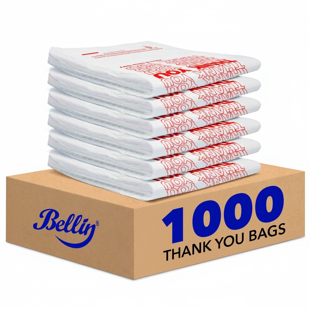 1000 Thank You Plastic Bags T-Shirt Shopping Grocery Retail Bulk 11.5x6x21 Gloss 1000 Thank You Plastic Bags T-Shirt Shopping Grocery Retail Bulk 11.5x6x21 Gloss