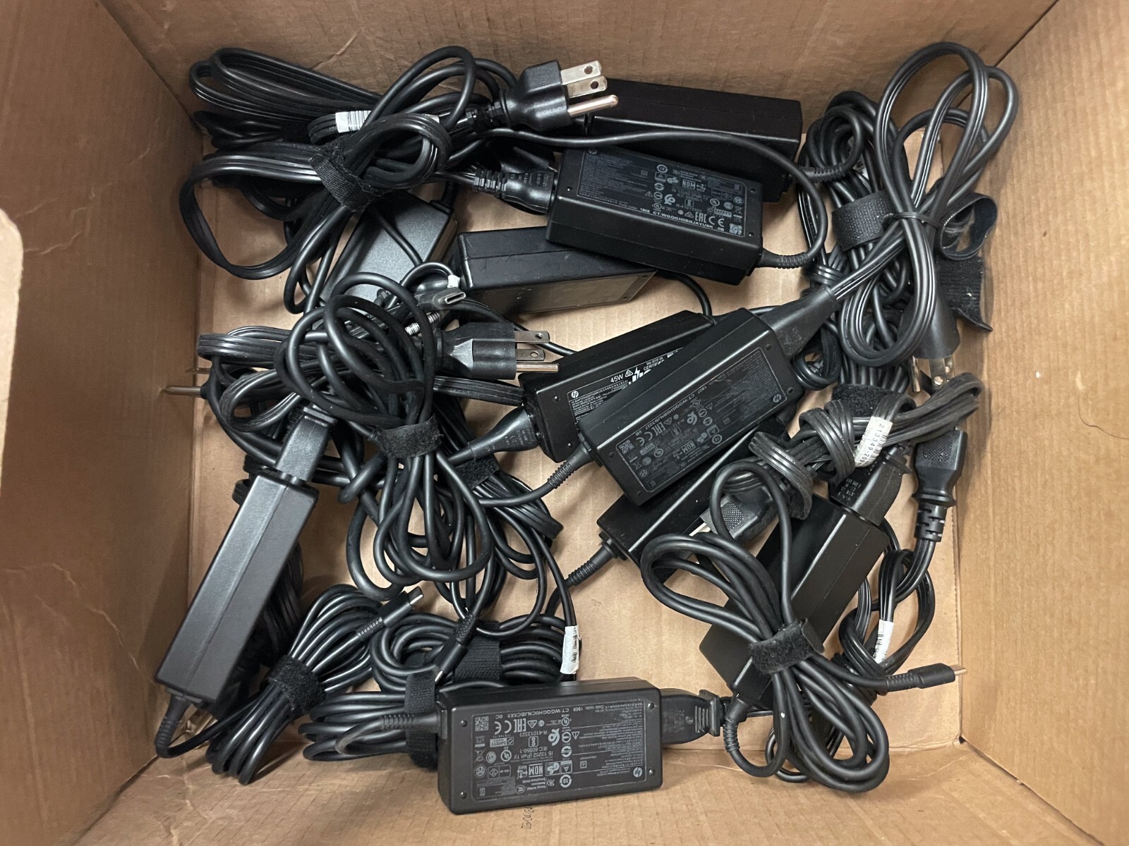 LOT x10 HP 45W USB-C Power AC Adapter Chargers for Chromebook/Laptop etc TESTED