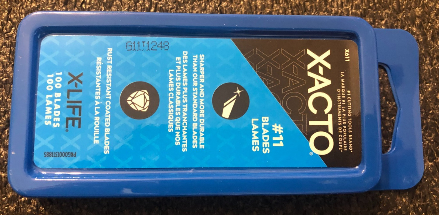 X-ACTO X-LIFE #11 BLADES 100 PACK Rust Resistant Coated Blades X611 X-ACTO X-LIFE #11 BLADES 100 PACK Rust Resistant Coated Blades X611