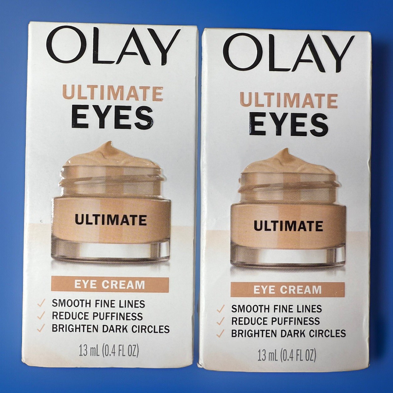 Lot Of 2 Olay Ultimate Eyes Eye Cream Dark Circles, Puffiness 13ml 0.4 FL Oz 2x Lot Of 2 Olay Ultimate Eyes Eye Cream Dark Circles, Puffiness 13ml 0.4 FL Oz 2x