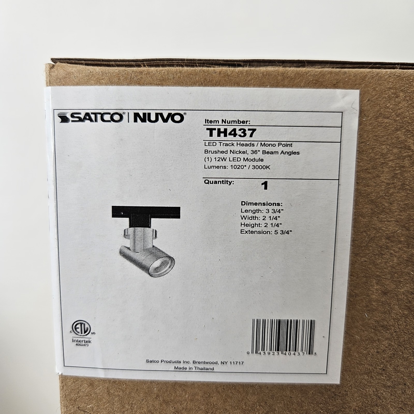 SATCO Nuvo TH437 Brushed Nickel 36\ SATCO Nuvo TH437 Brushed Nickel 36\