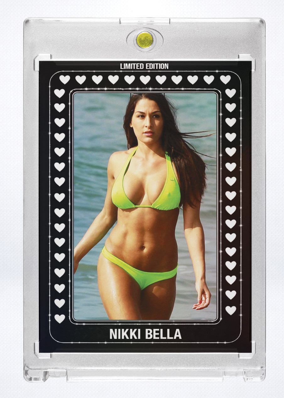 Nikki Bella Holo Bikini Hearts Limited Edition Art | SP Collectible wwe Card