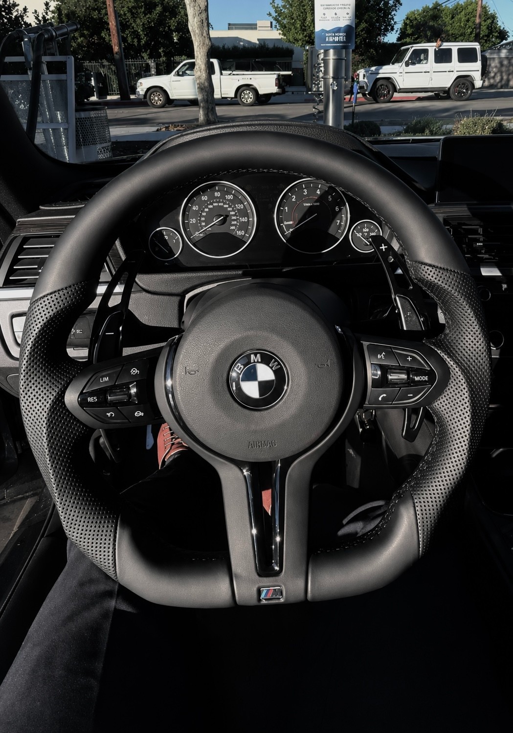 BMW F30 F32 F33 F36 M Sport Leather Steering Wheel + Air 💼 | Custom Flat Bottom
