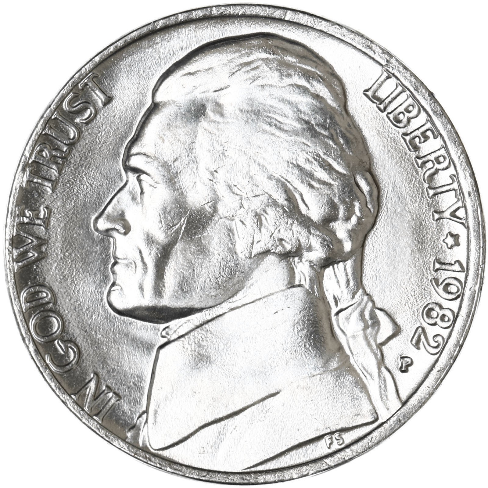 1982 P Jefferson Nickel BU US Coin 1982 P Jefferson Nickel BU US Coin
