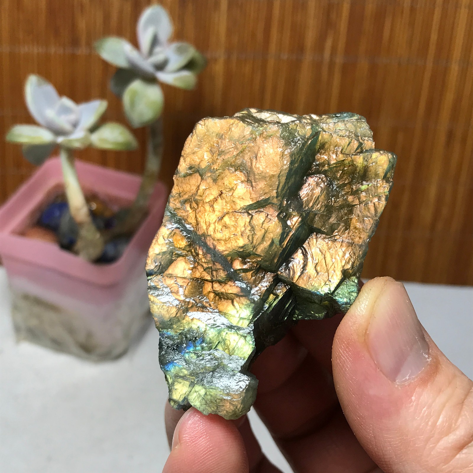 61-35-37mm Natural Labradorite Crystal gemstone Rough Mineral Specimen A3280
