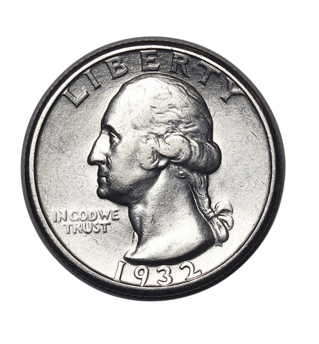 1932-D Washington Quarter, Rare Key Date, Series Low Mintage, 90% Silver AU