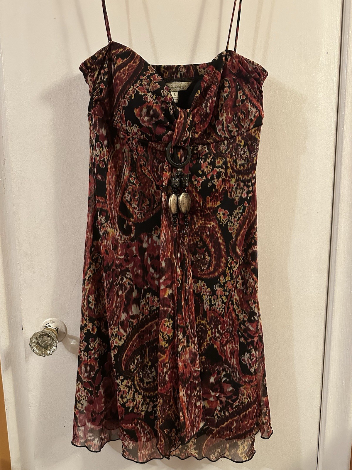 Speechless Vintage Dark Red/Burgundy Bohemian Print Spaghetti Straps Mini Dress Speechless Vintage Dark Red/Burgundy Bohemian Print Spaghetti Straps Mini Dress