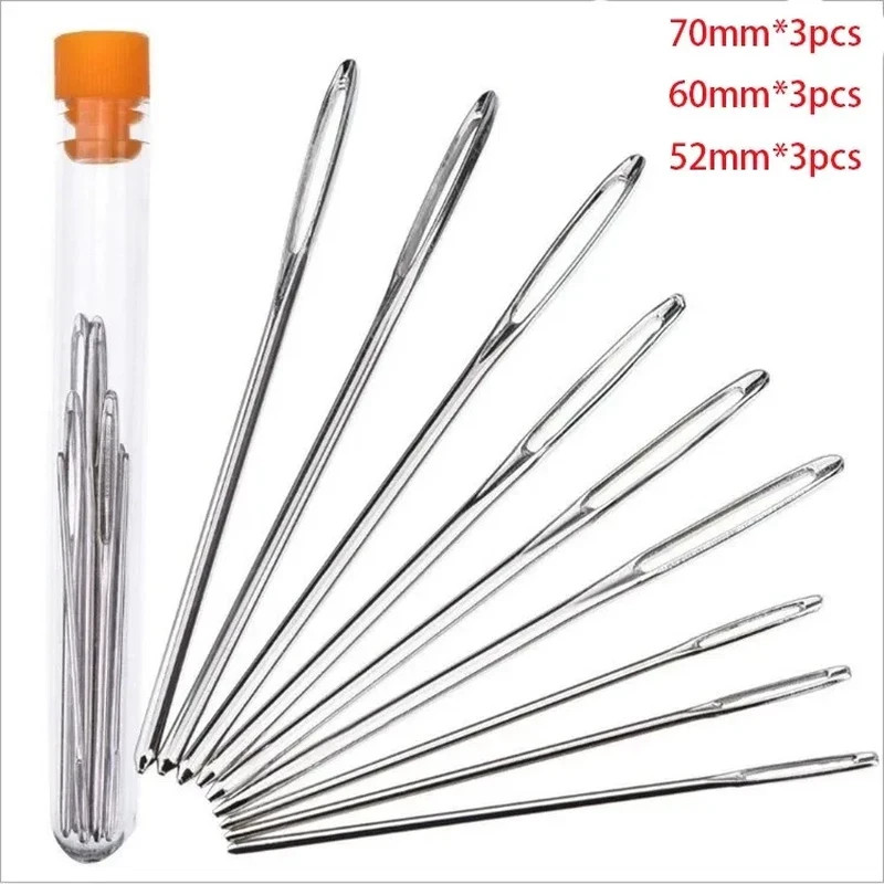 9PCS Large Eye Sewing Needles Kit for Yarn Embroidery Beading Hand Stitch 9PCS Large Eye Sewing Needles Kit for Yarn Embroidery Beading Hand Stitch