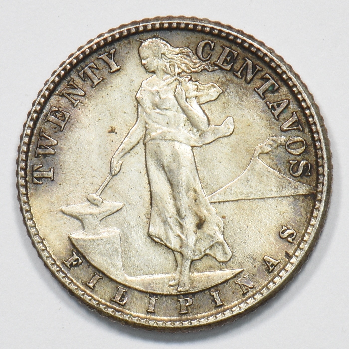 Philippines 1944-D Commonwealth 20 Centavos Silver P151107 Philippines 1944-D Commonwealth 20 Centavos Silver P151107