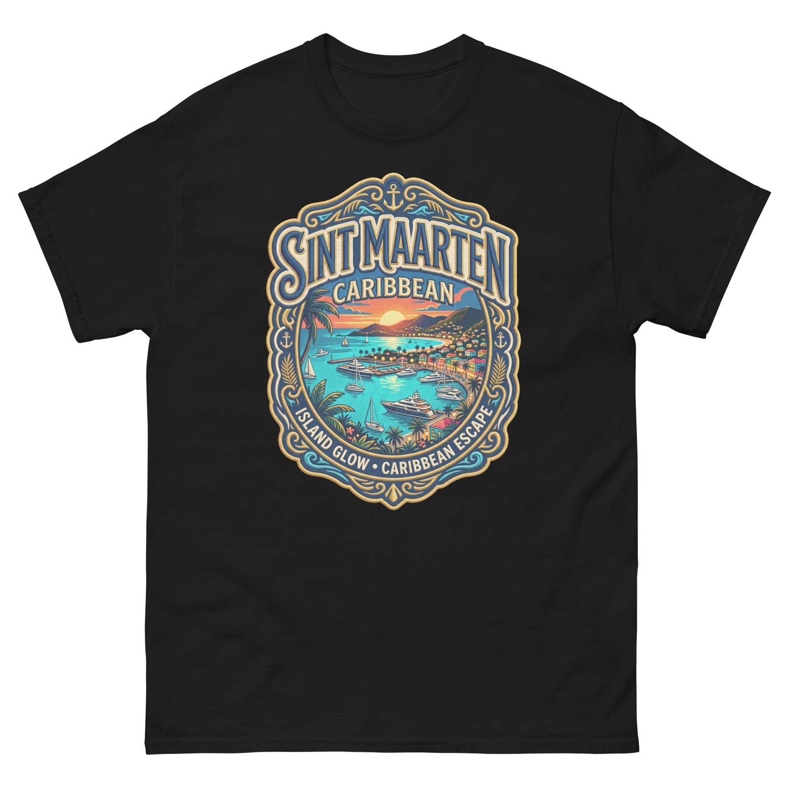 Sint Maarten Caribbean Beach Graphic T-Shirt Unisex Travel Tee