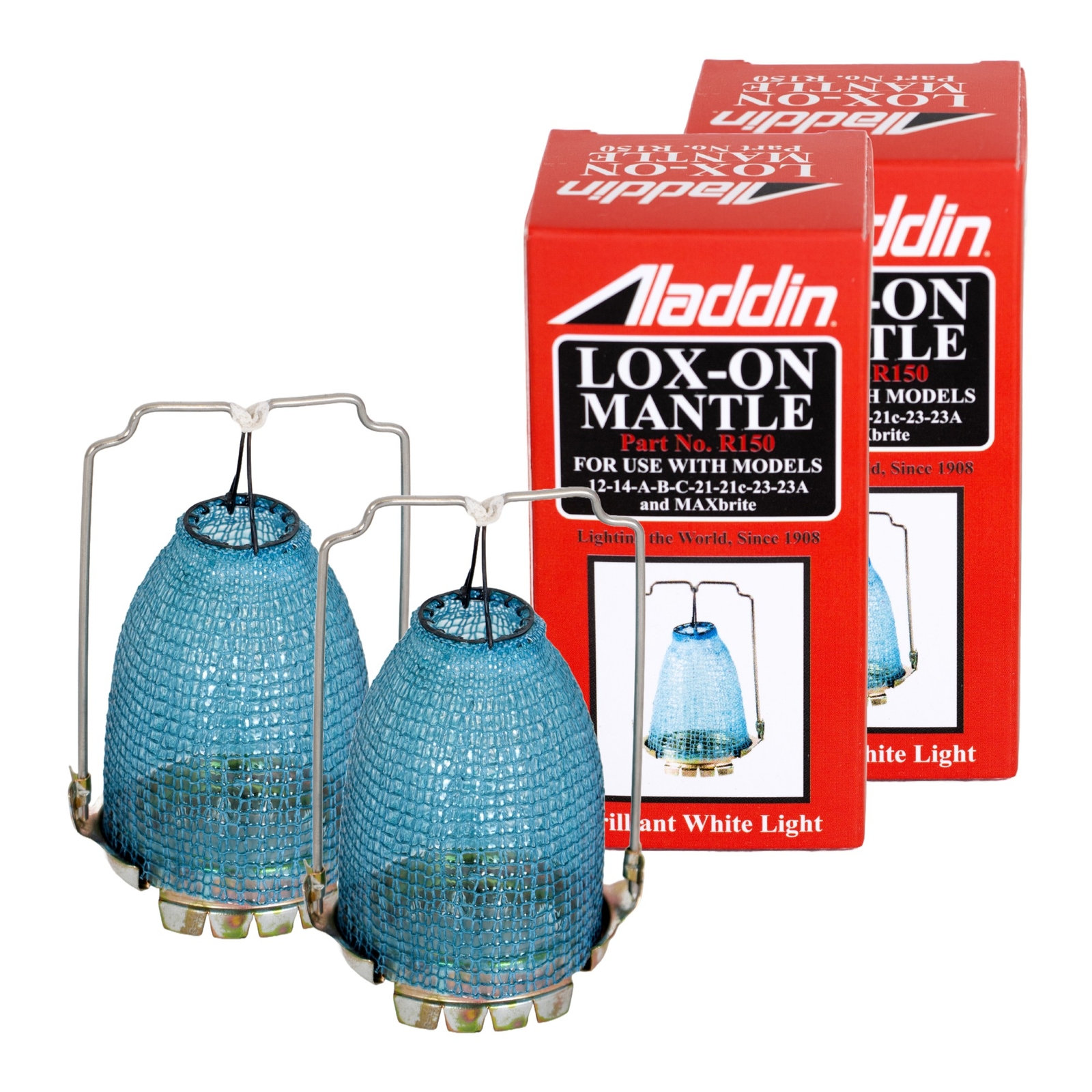 Aladdin Lox-on R150 Oil Lamp Mantle for Brighter Light, 2 Pack Aladdin Lox-on R150 Oil Lamp Mantle for Brighter Light, 2 Pack