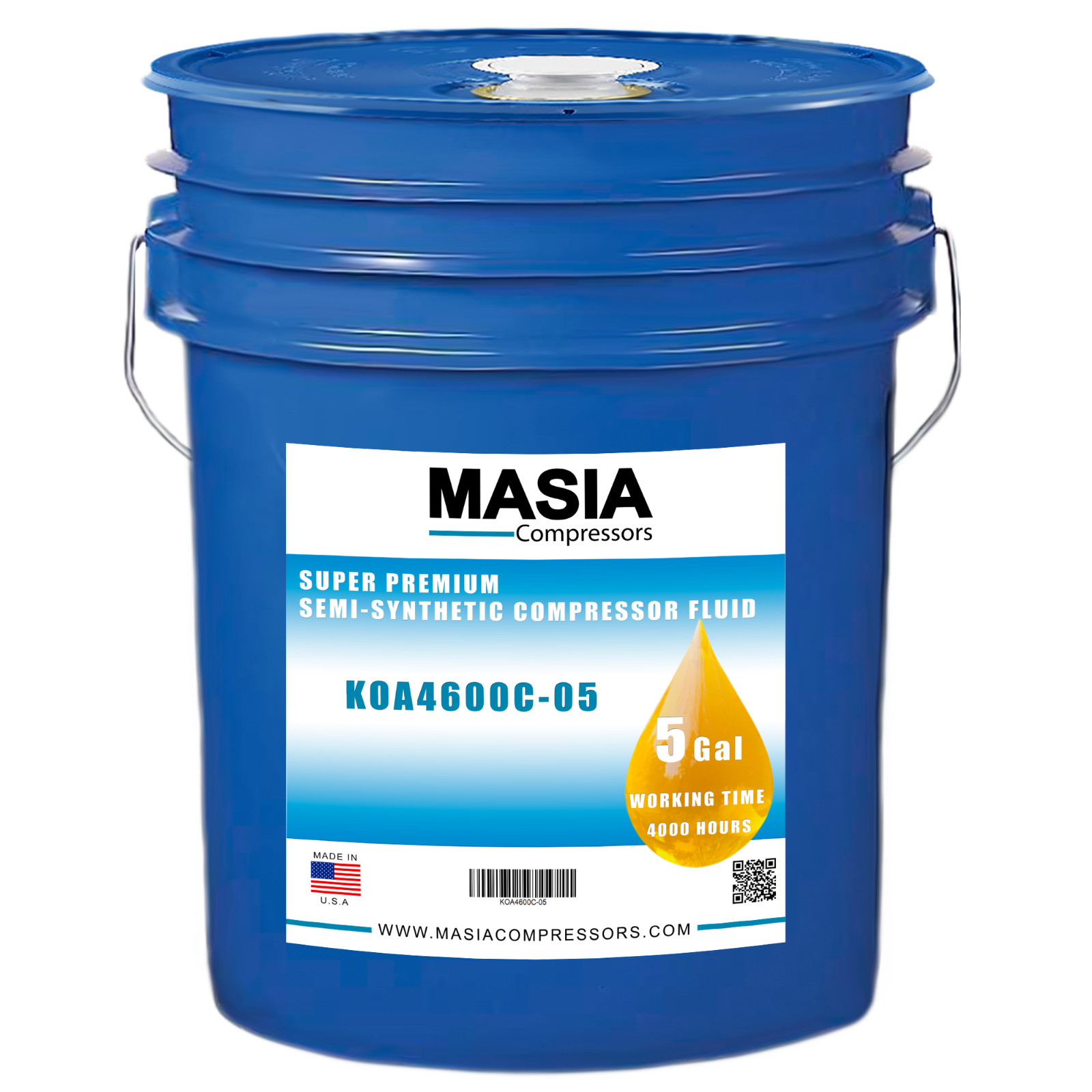 Quinsyn 2085 Quincy Lubricant for Compressors ISO 46 - 4000 Hours - 5-gal Pail