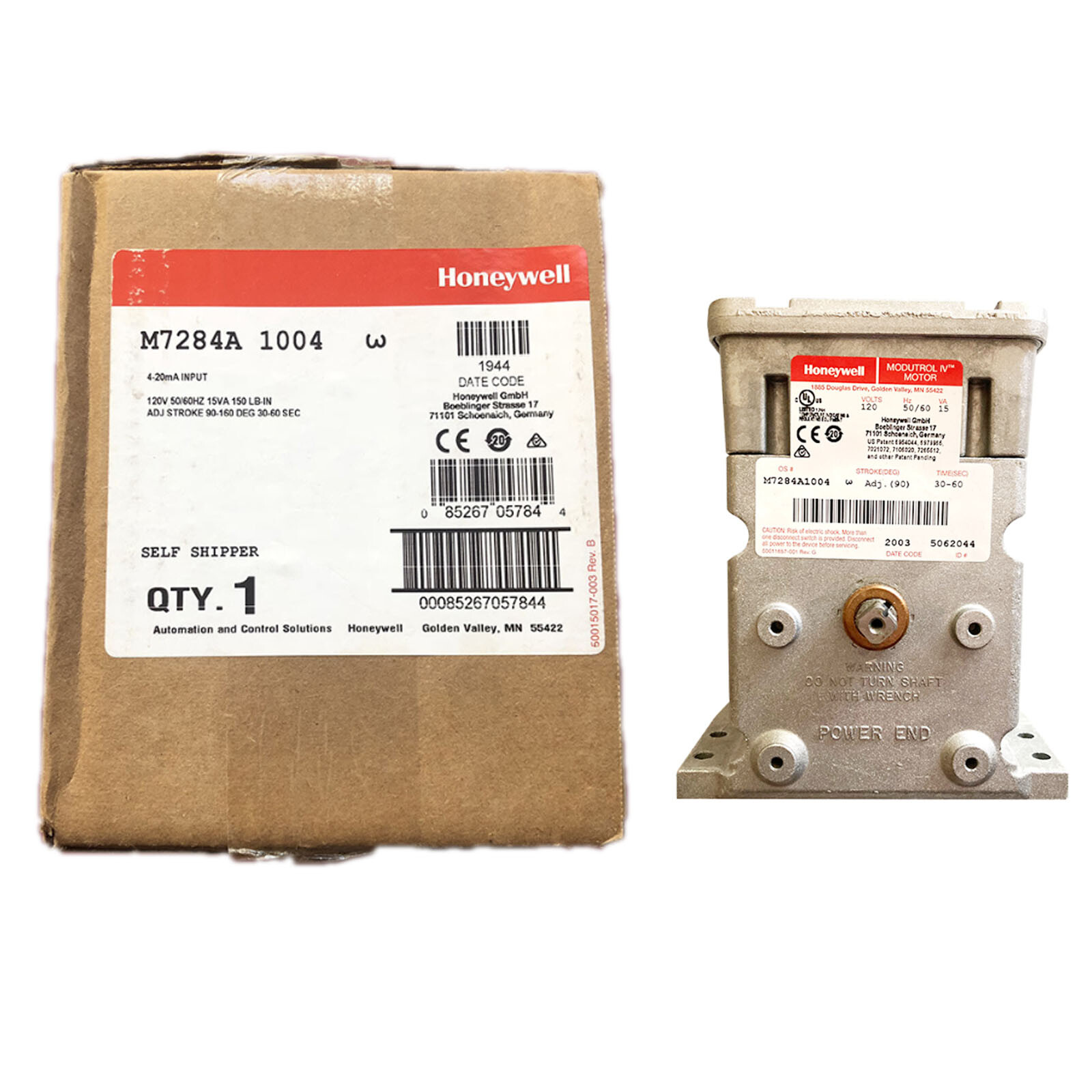 New Honeywell Modutrol Motor M7284A-1004 M7284A1004 WARRANTY New Honeywell Modutrol Motor M7284A-1004 M7284A1004 WARRANTY