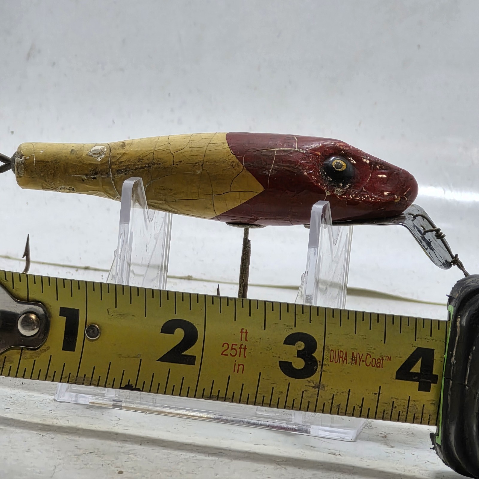 NICE VINTAGE SOUTH BEND PIKE ORENO WOOD LURE 3/2/22  RW  3-3/8\