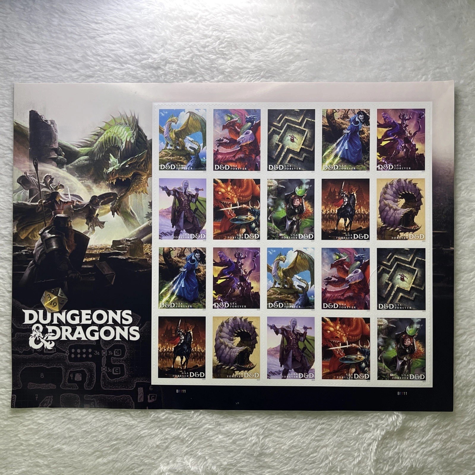 Dungeons and Dragons Sheet Of 20 Forever Stamps - Scott # 5909-18 MNH 2024
