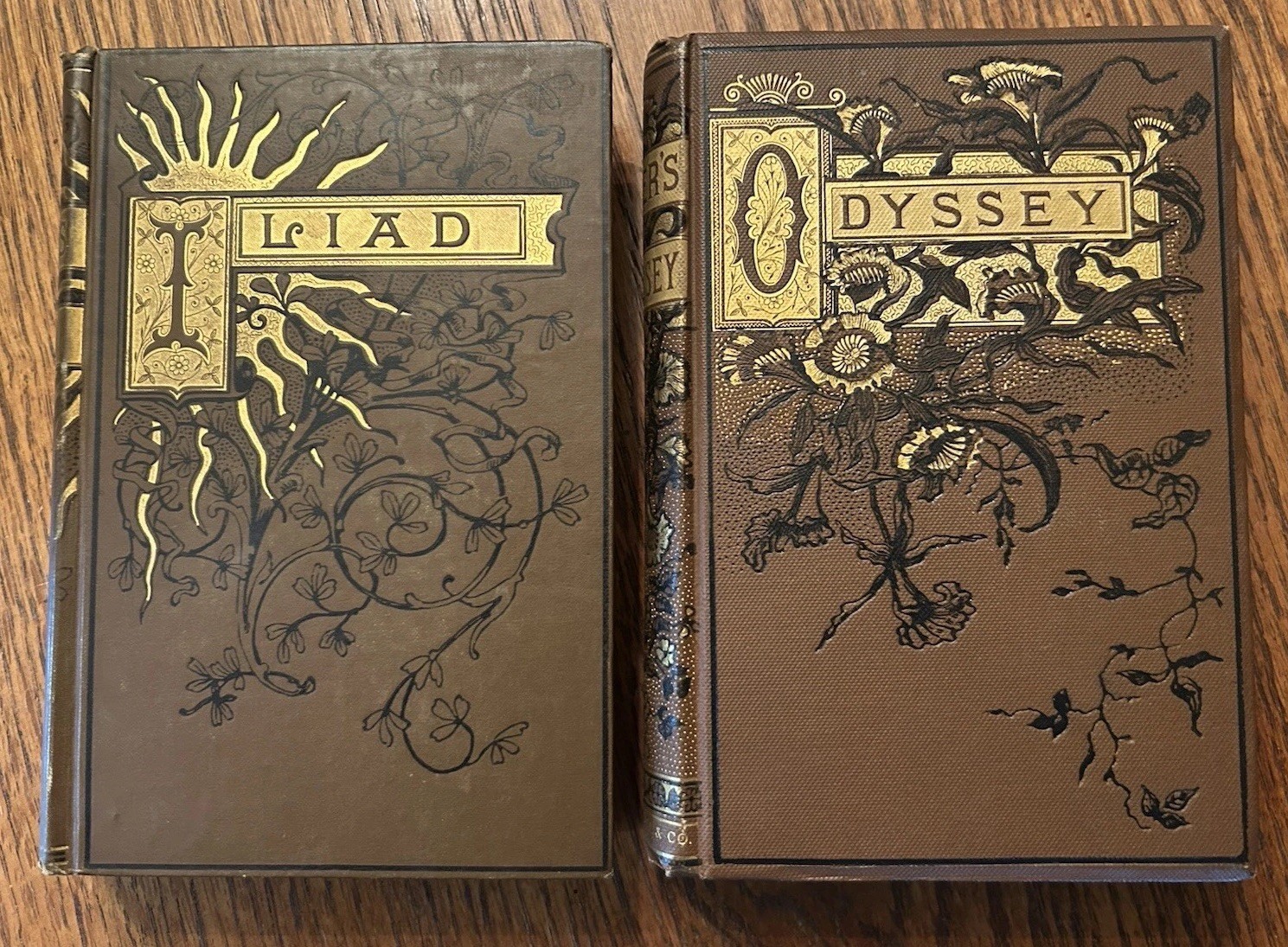Beautiful & Rare Set of Thomas Y. Crowell & Co. 1894 Homer Iliad & Odyssey