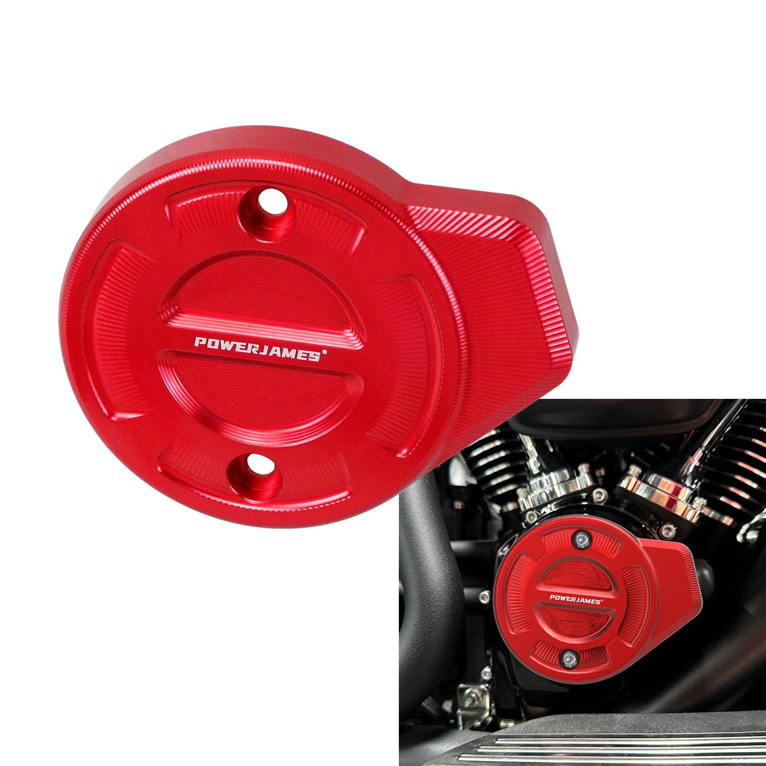 Red VVT Timer Cam Trim Cover for Harley 25-later FLHXU Softail 26-later Touring