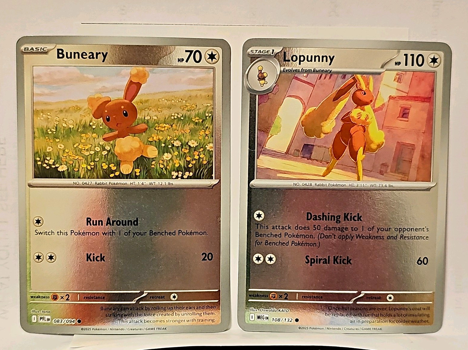 Buneary 083/094 & Lopunny 084/094 Reverse Holo Phantasmal Flames ENG Lot of 2 Buneary 083/094 & Lopunny 084/094 Reverse Holo Phantasmal Flames ENG Lot of 2