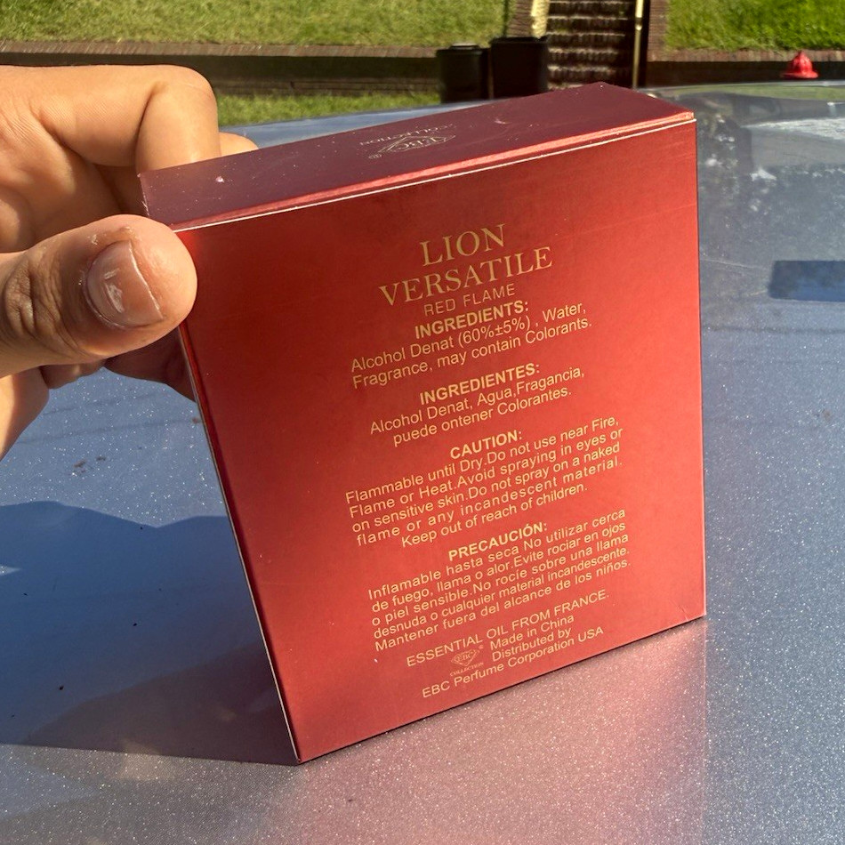 EBC Lion Versatile Red Flame Eau de Parfum Spray, Regular Size 3.4 fl oz