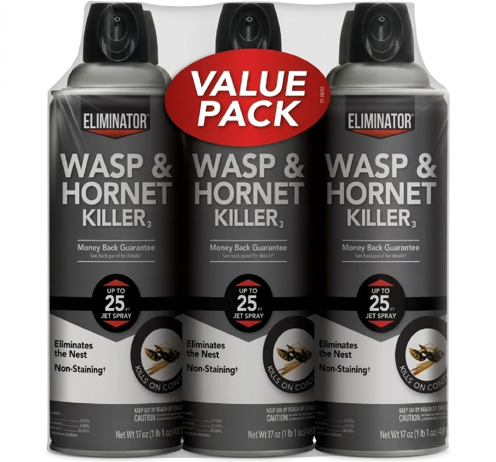 Eliminator Wasp and Hornet Killer3, 17 Ounce, 3 Pack...