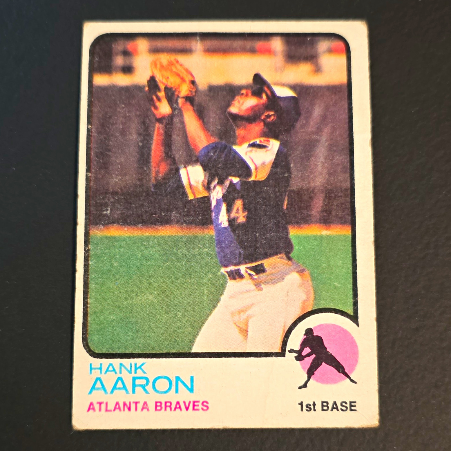 Topps 1973 Hank Aaron Atlanta Braves #100 Base Set MLB Baseball Card Topps 1973 Hank Aaron Atlanta Braves #100 Base Set MLB Baseball Card