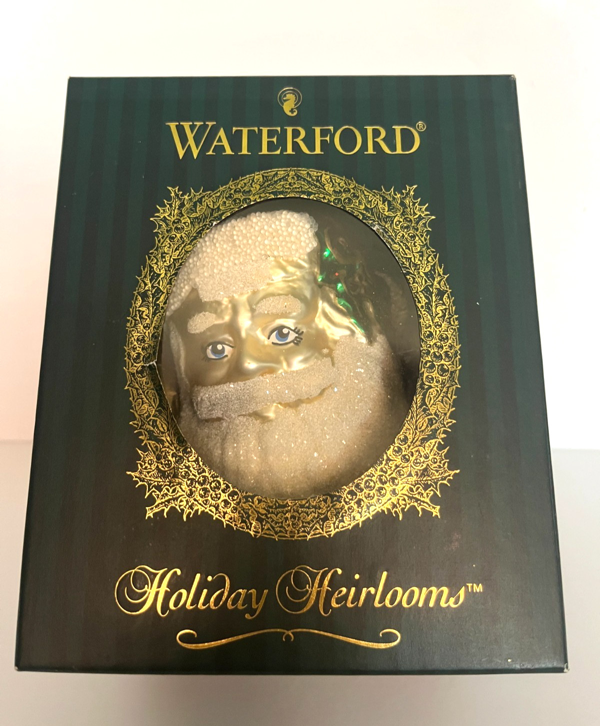 Waterford Holiday Heirlooms Santa's Portrait Christmas tree ornament made Poland Waterford Holiday Heirlooms Santa's Portrait Christmas tree ornament made Poland