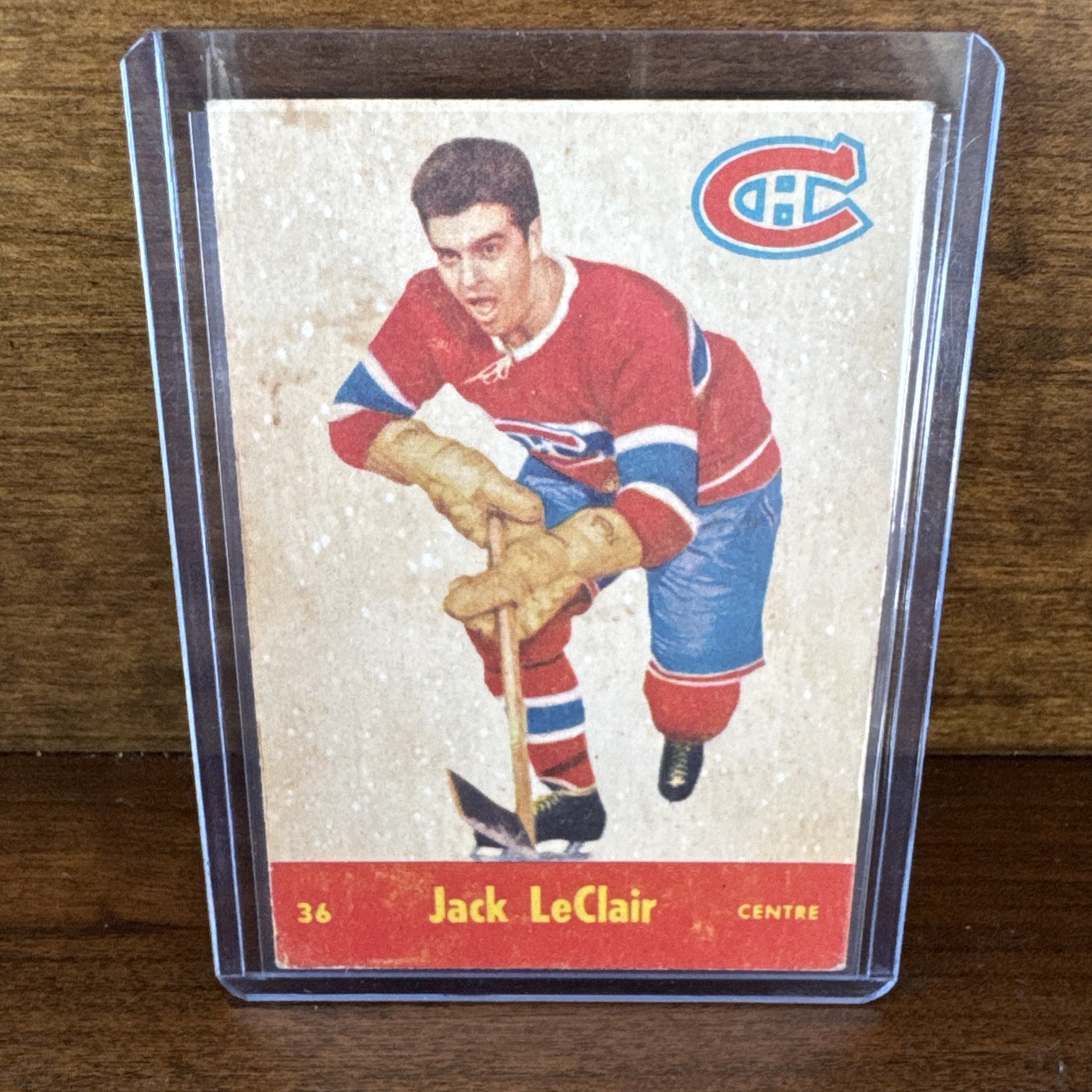 1955-56 Parkhurst Set-Break # 36 Jack LeClair RC 1955-56 Parkhurst Set-Break # 36 Jack LeClair RC