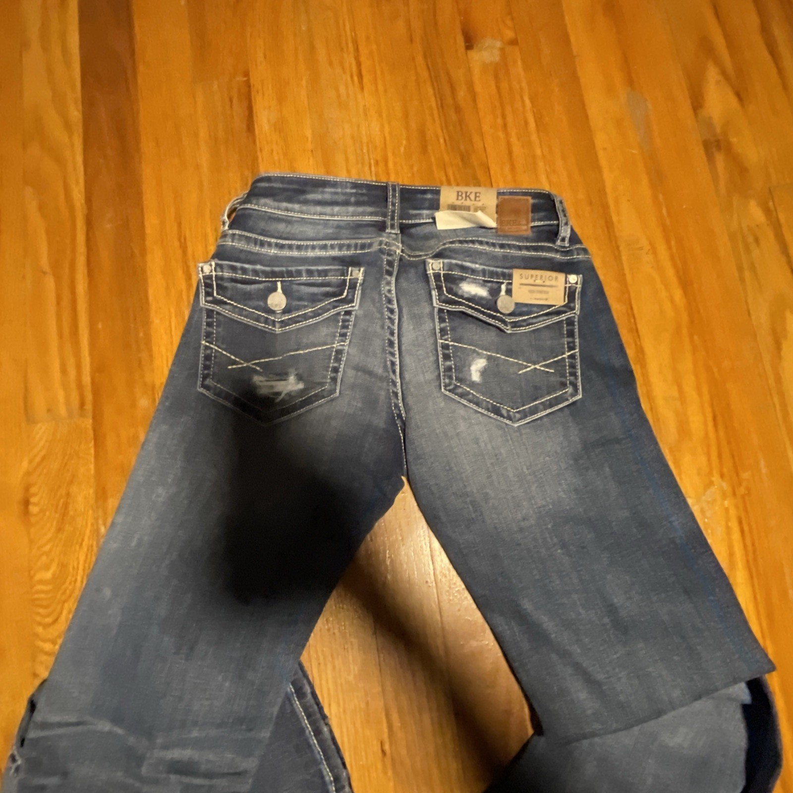 BKE Stella Slim Boot Jeans Women’s 25 Med Wash Stretch Low Rise 31 Length NEW BKE Stella Slim Boot Jeans Women’s 25 Med Wash Stretch Low Rise 31 Length NEW