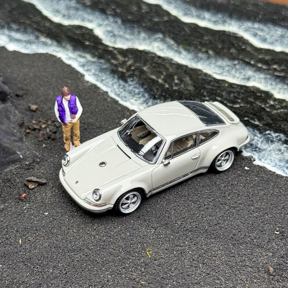 ZM Zincit 1:64 Porsche 911 964 Singer Coupe DLS Alloy Collectible Car Model