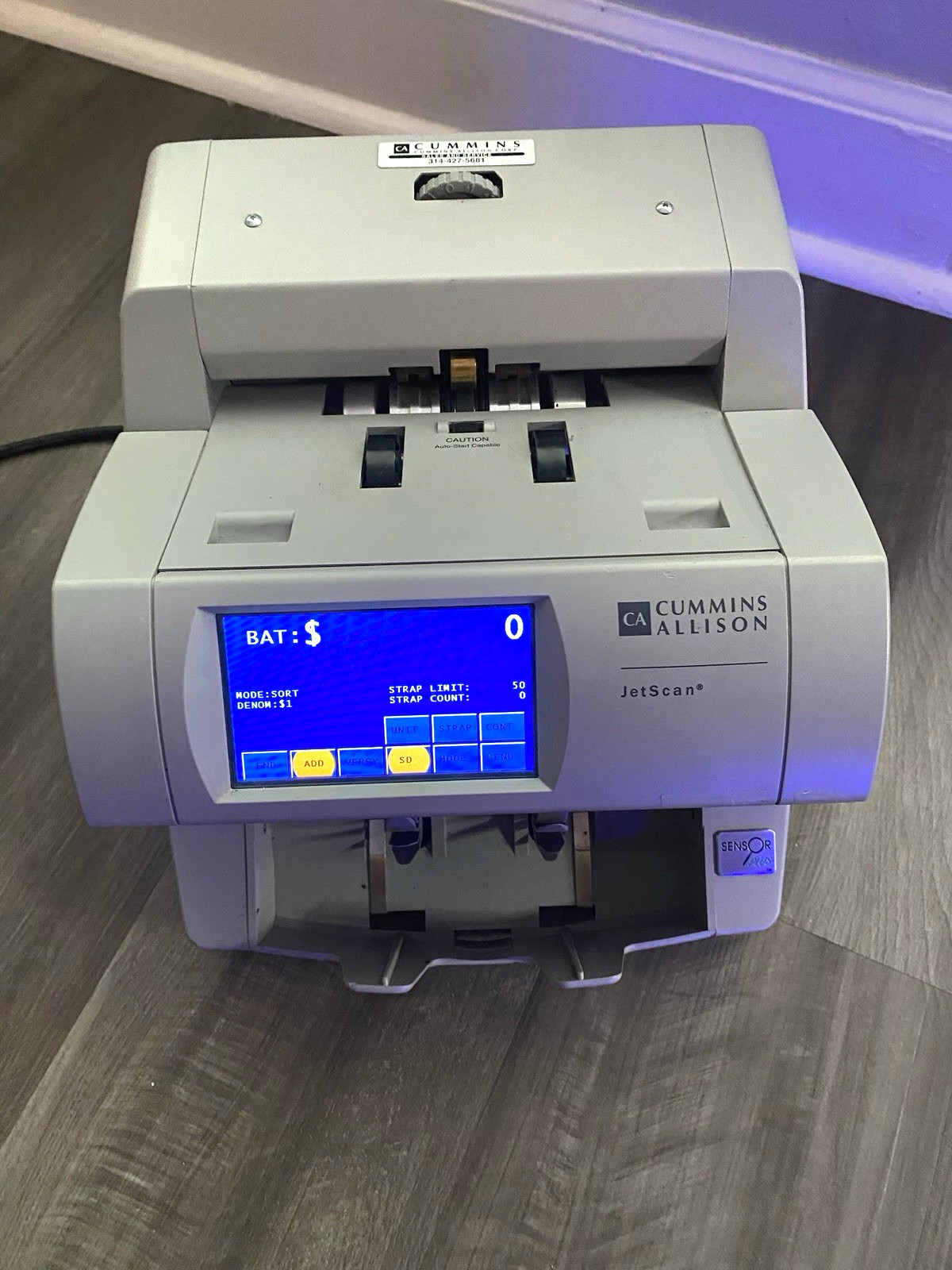 Cummins Allison JetScan 4065ES Currency  Bill Counter w/counterfeit detection