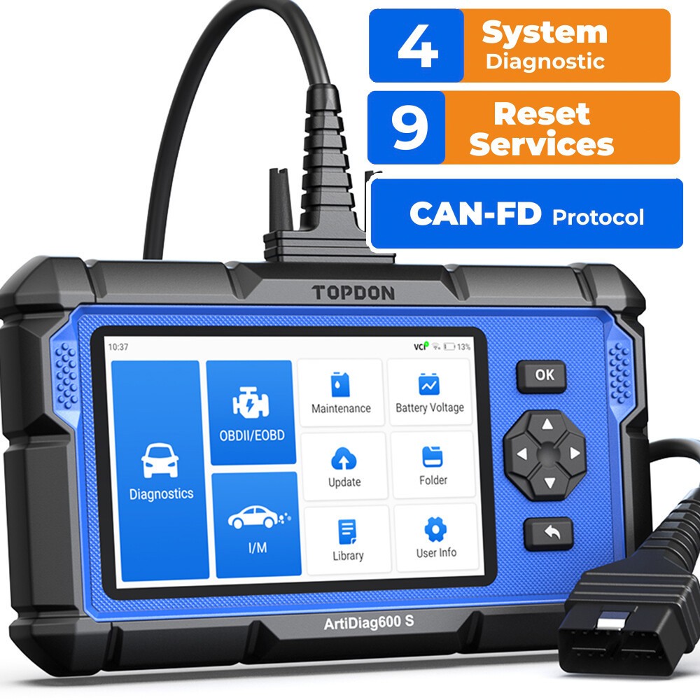 ⭐2026 TOPDON AD600S OBD2 Scanner Engine ABS SRS SAS AT TPMS EPB Diagnostic Tool⭐