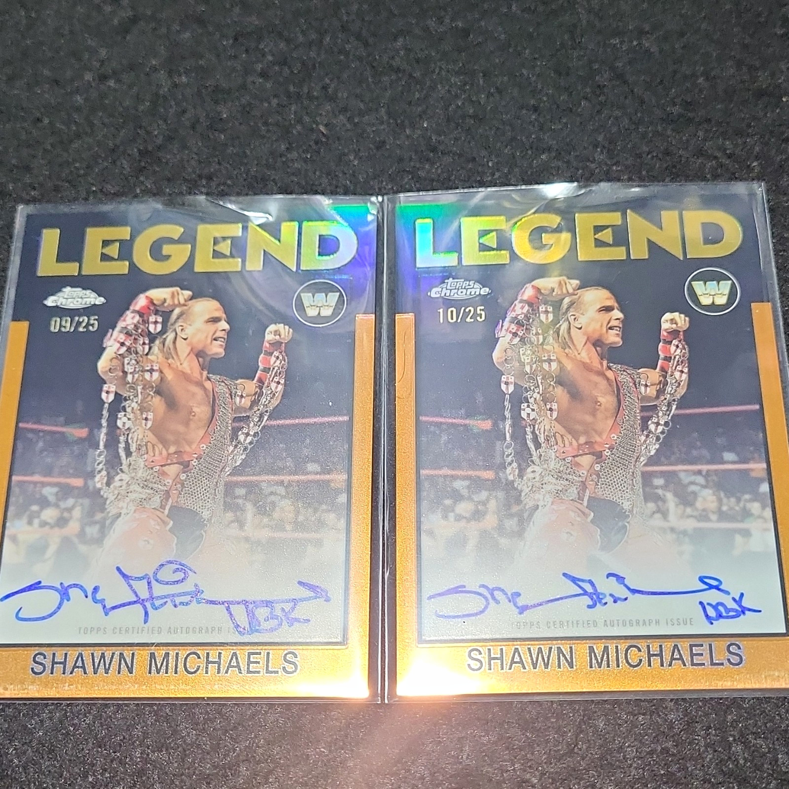 Topps Chrome WWE 2026 Shawn Michaels Legend Autograph Lot 2 #09/25 #10/25