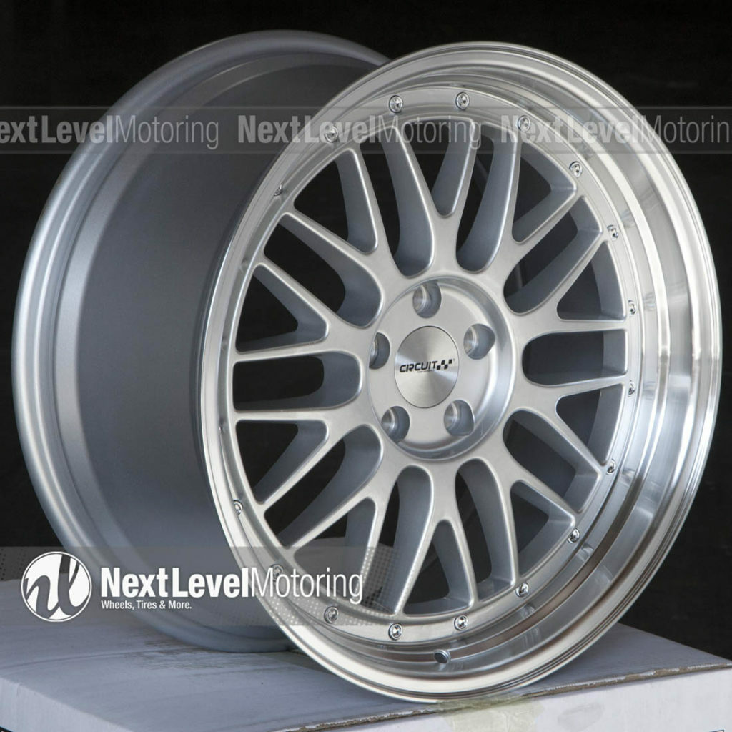 CIRCUIT CP30 19x8.5 19x9.5 5x114.3 +35 Silver Staggered Wheels LM Style Mesh