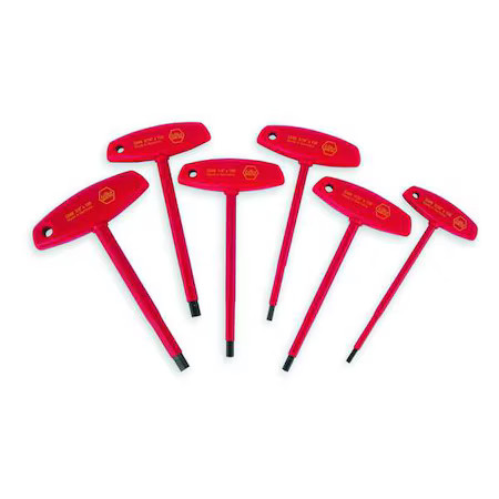 Wiha 33490 6 Piece Sae T-Shape Hex Key Set, 33490 Wiha 33490 6 Piece Sae T-Shape Hex Key Set, 33490