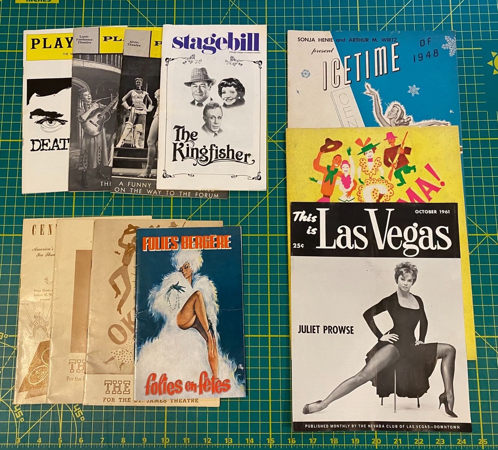 Vintage Playbill Program Lot Broadway Las Vegas Icetime Oklahoma 1940s-80s Vintage Playbill Program Lot Broadway Las Vegas Icetime Oklahoma 1940s-80s