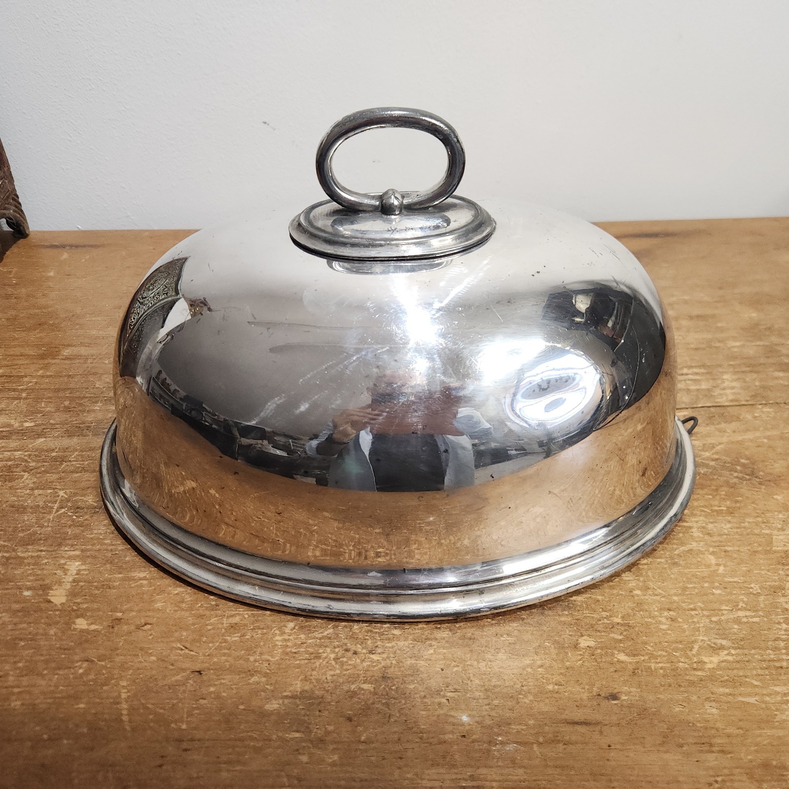 Antique Walker & Hall Silver Plated Meat Meat Dome - Signs of wear
