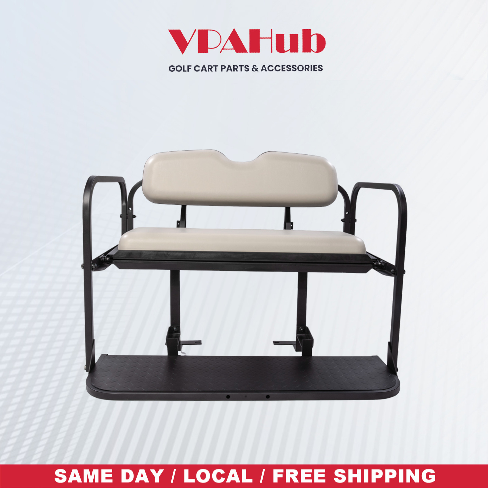 VPAHub Golf Cart Rear Flip Seat for Yamaha Drive 2 2017+ Models, Stone Cushions VPAHub Golf Cart Rear Flip Seat for Yamaha Drive 2 2017+ Models, Stone Cushions