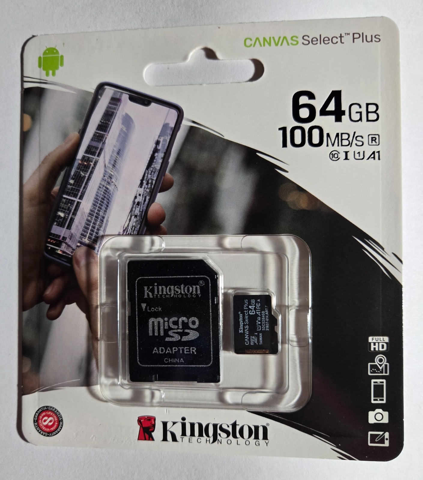 Kingston Canvas Select Plus 64GB microSDXC Memory Card + SD Adapter