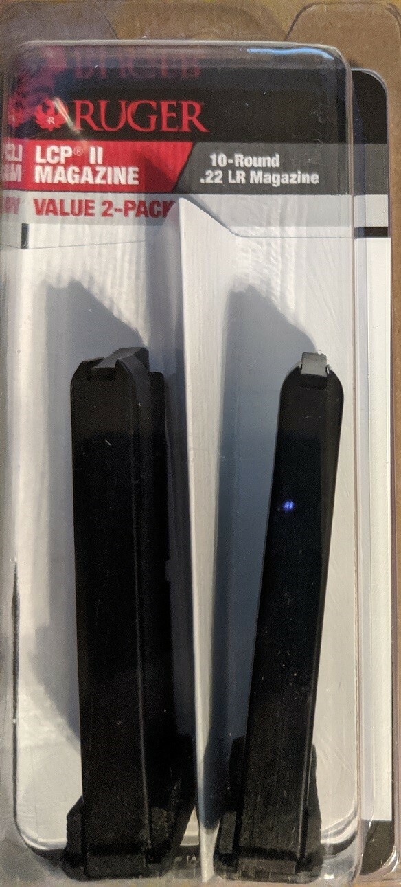 RUGER LCP II 22lr 10 round Magazine 90697 10rd Mag - Value 2 Pack - OEM NEW