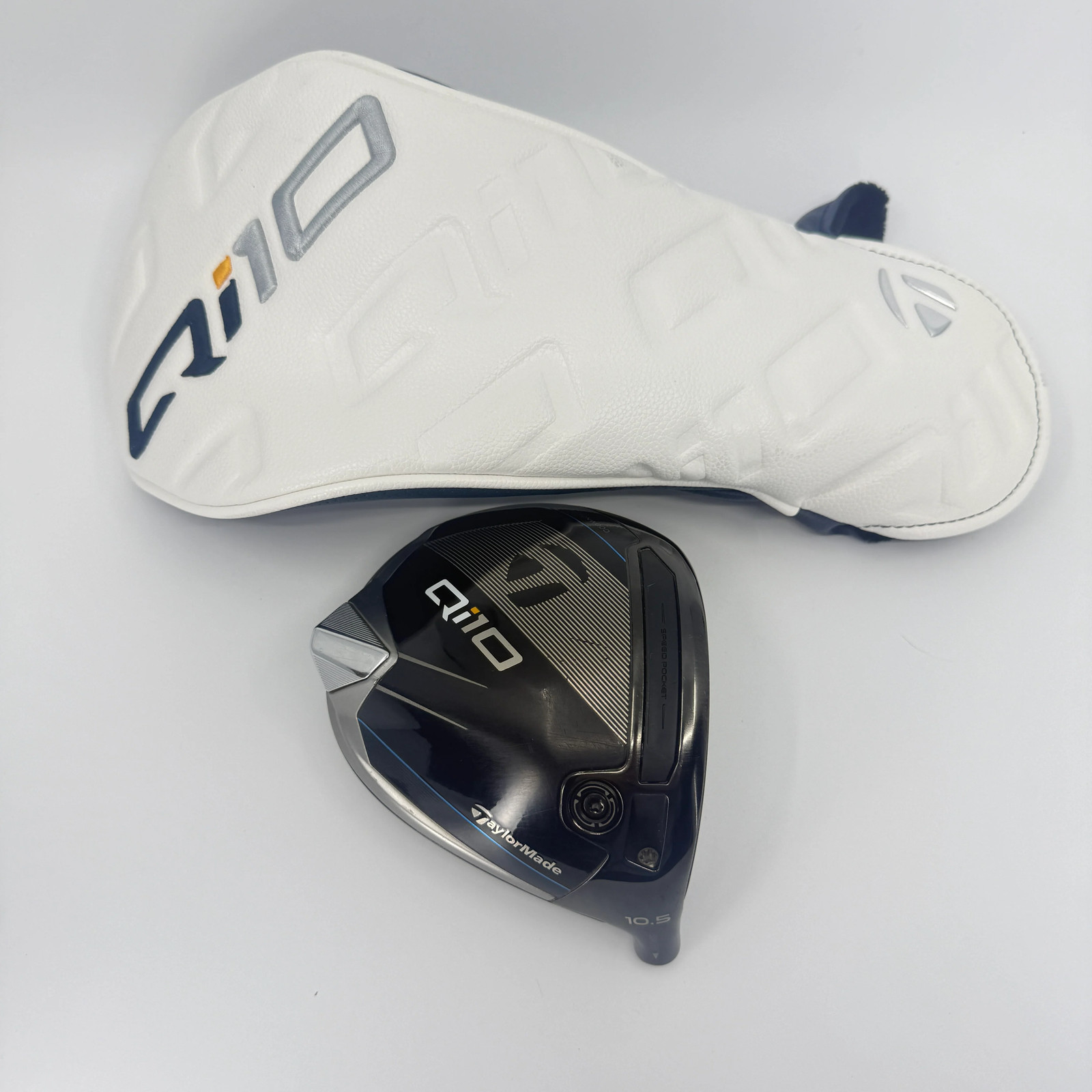 Taylormade Qi10 10.5* Driver Head RH Headcover Used Golf Club Taylormade Qi10 10.5* Driver Head RH Headcover Used Golf Club